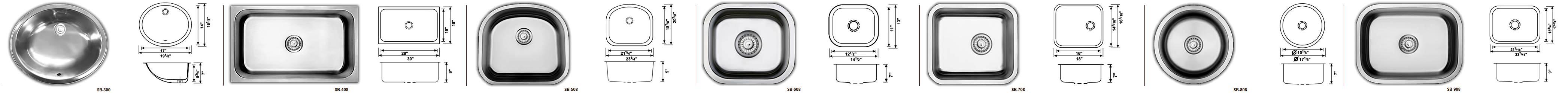 undermount Single Bowl Stainless Steel Kitchen Sinks